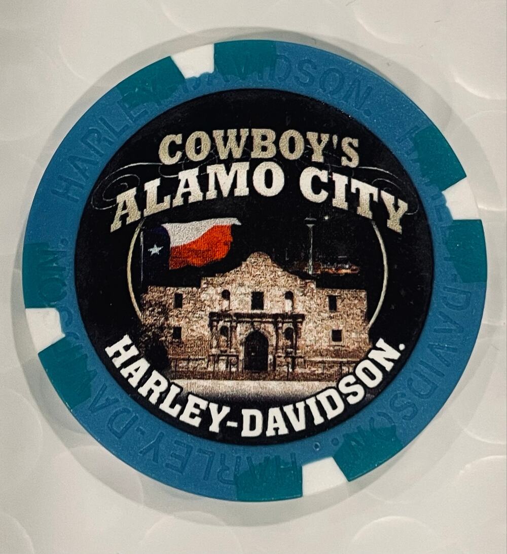 Harley Davidson Poker Chip San Antonio Cowboys Alamo City